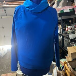 Blue Cowl Neck Lululemon yoga pullover
